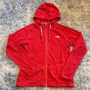 The North Face Vibrant Red Full-Zip Hoodie